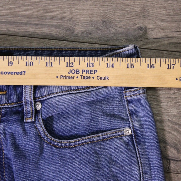 0285-Nova Men Distressed Flare Jeans Size 30 – Blue Ripped Denim - Picture 3 of 10